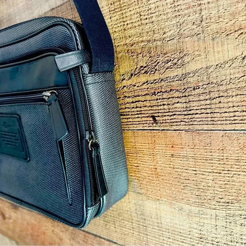 Coach Heritage Check Flight Case Crossbody Bag